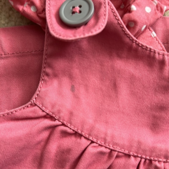 Mini Boden Pink Ducks Toys Appliqué Dress Pinnie Size 12M - Picture 8 of 8